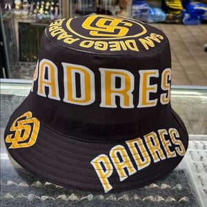 San Diego Padres  Bucket Hat with Yellow & White Logos